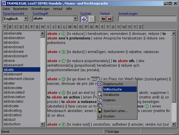 LexIt-Demo Screenshot