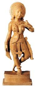 rosewood decorative figurine of devi