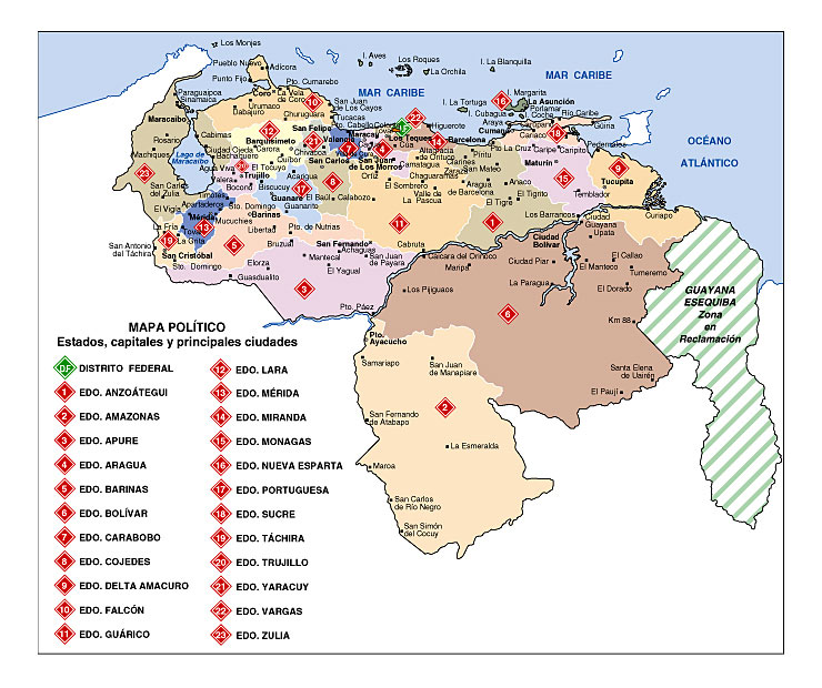 MUNICIPIOS Y CAPITALES DE VENEZUELA municipios y capitales de venezuela: