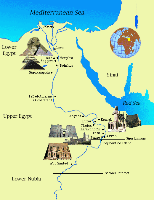 map of ancient egypt cities. Map of Ancient Egypt