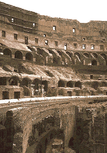 the height of the Colosseum above
the ground surface is 57 metres