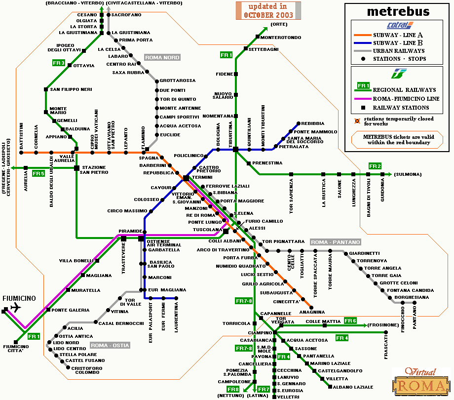 Rome Termini Train Station Map
