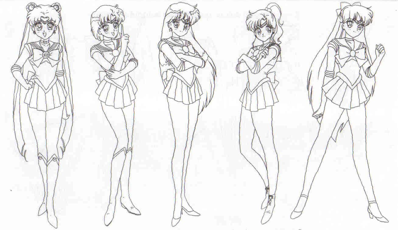 sailor moon group coloring pages - photo #34