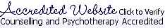 Accredited by Counselling and Psychotherapy.com