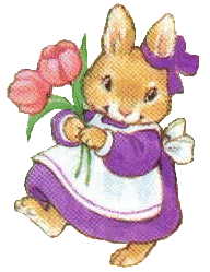 bunny with tulip