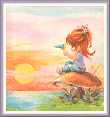 girl on mushroom