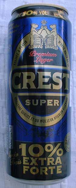22. Crest. This is a 500 ml Beer can from Germany.