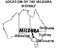 Map showing Mildura