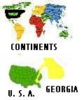 Flag & Map of Georgia