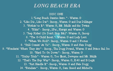 Long Beach Era Disc 1