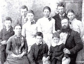Walter and Sarah with Walter and Alice's 7 surviving children