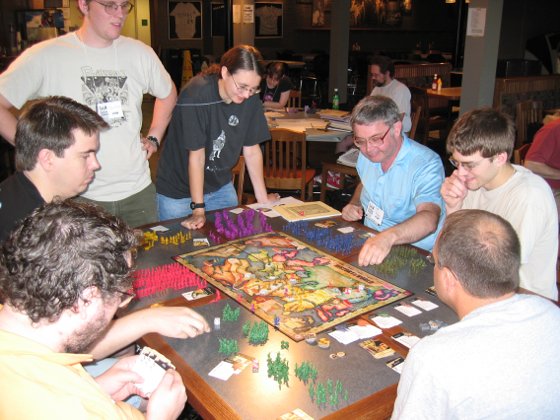me playing History of the World 
at FlatCon 2004