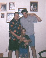 Mike, Tyler (Mike's son), and me in CA in 2001