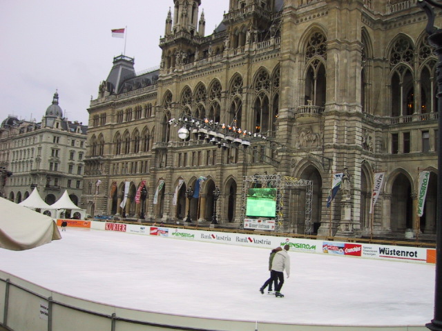 The Olympics were publicly broadcast here on large vidoe screens.