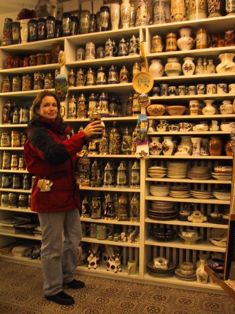 Traci stein shopping in Kitzbuhel.