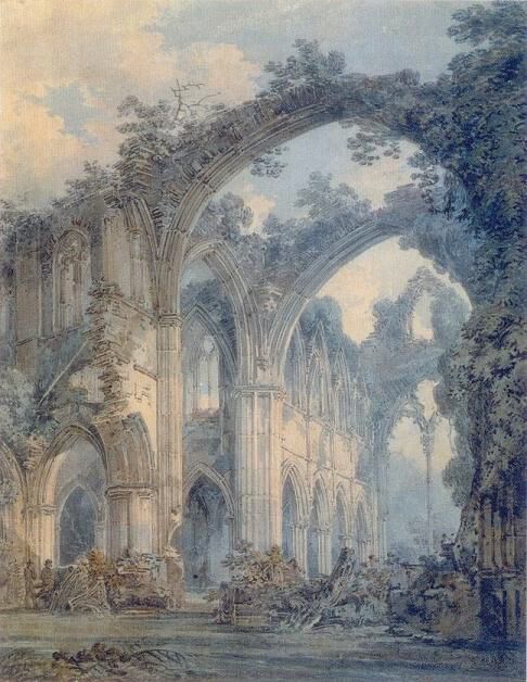Joseph Mallord William Turner: Interior de la abadía de Tintern, 1794