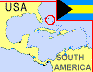 Map showing location of Bahamas