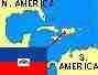 Map showing location of Haiti