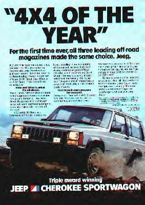 84 Jeep Cherokee ad