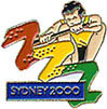 Pinstop Sydney 2000 Bid pin, Athletes-Rowing