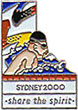 Pinstop Sydney 2000 Bid pin, Athletes-Swimming (breaststroke)