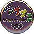 Round Blue Sydney 2000 Bid pin