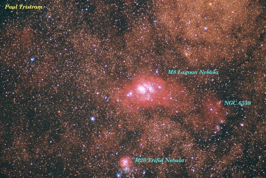 The Lagoon Nebula (M8) area