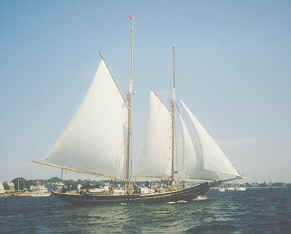 Wooden Fishing Schooner - Click for Ralph Brown shipwreck story.