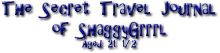 The Secret Travel Journal of ShaggyGrrrrl.... (Aged 21 1/2)