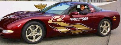 Mr Caviezel sitting in the pace car