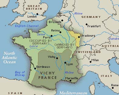 vichy france map