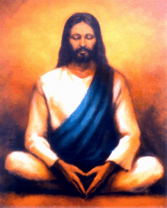 Jesus meditating