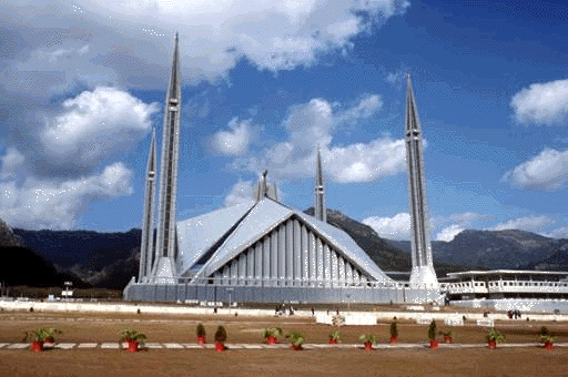 Faisal Masjid in the Islamabad, capital of Pakistan