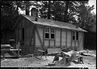 CONSTRUCTION OF EMPLOYEE DORMITORY CAFETERIA, UTAH PARKS CO. GRAND CANYON LODGE ON NORTH  RIM. 09 AUG 1938
