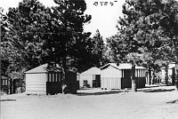 WYLIE WAY CAMP CABINS NEAR BRIGHT ANGEL POINT ON THE NORTH RIM.  FAMILY OWNED 1916 - 1927. AUG 1929. SCOTT.