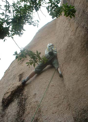 Charley doing crack climber's style