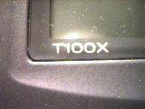 Image of close up of T100X logo