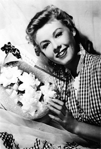 Vera-Ellen with flowers