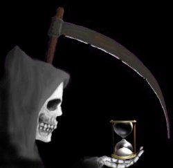 Grim Reaper with hourglass