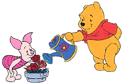 Pooh and Piglet Watering