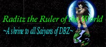 Raditz the Ruler of the World ~A Shrine to all Saiyans of DBZ~ and here ou have Joe's site. You won't want to miss it!!