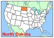 Map of United States & North Dakota