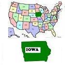 Map of United States & Iowa