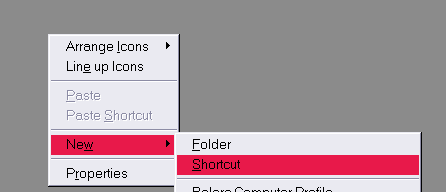 Create Shortcut on Desktop