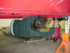 Dave installing the rear pinion seal