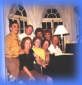 Les Renfield, Bob Sparks, Bill Behrens, Pat Fink, Irene Console*, Notaro, Flo Emeigh, Fred Waller at the piano.