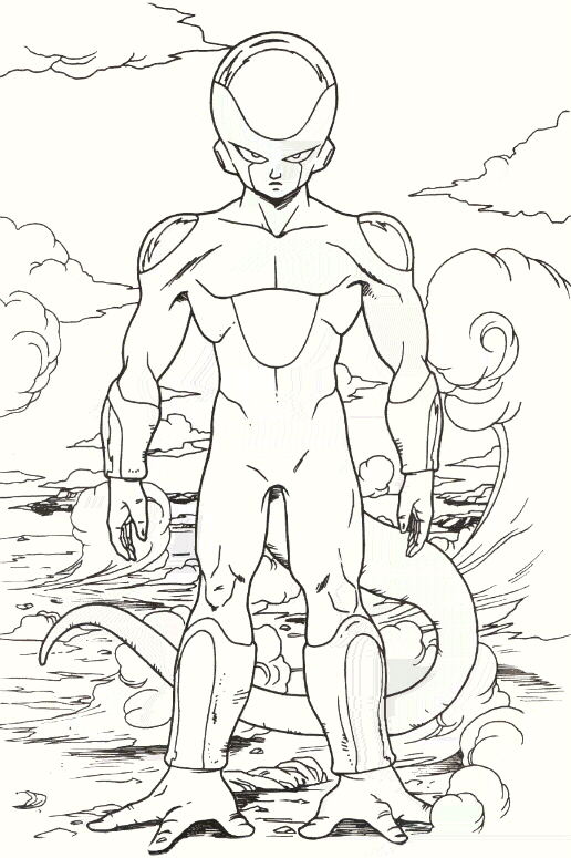 dbz coloring pages frieza - photo #1