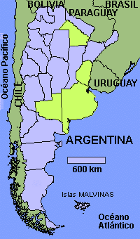 Mapa de la República Argentina