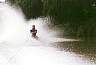 Grant barefoot waterskiing