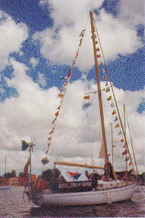 Avalon at anchor in Carlisle Bay, Barbados